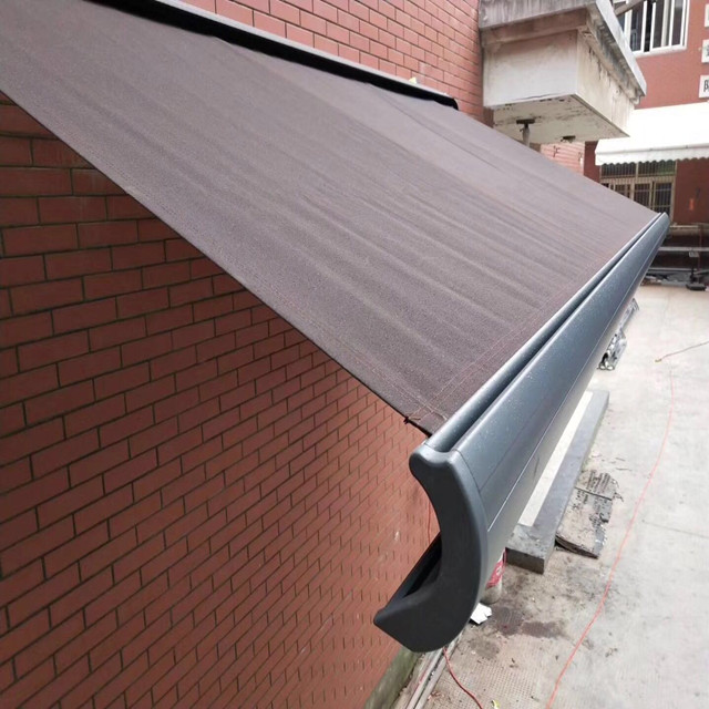 Charcoal Color Full Cassette Patio Awning 