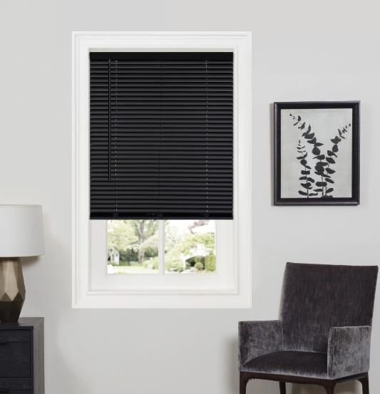 2 Inch Black Faux Wood Blinds - DS Shading